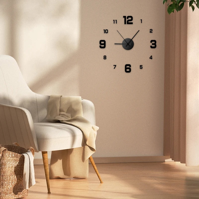 Creative Frameless DIY Wall Clock – Silent & Stylish Home Decor