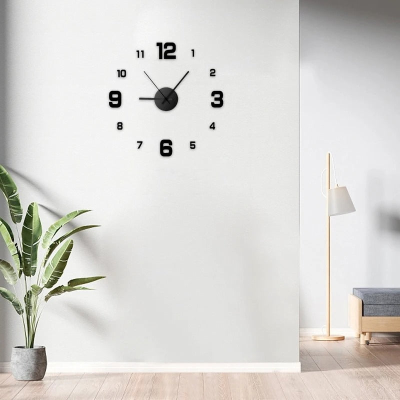 Creative Frameless DIY Wall Clock – Silent & Stylish Home Decor